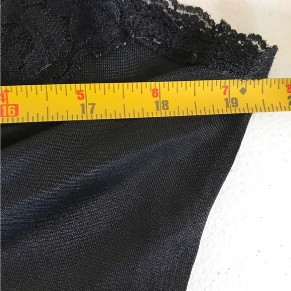 Vintage Cachet Lace Beaded Nightgown Slip Sexy Dress Black Women's Size Large - Picture 9 of 16